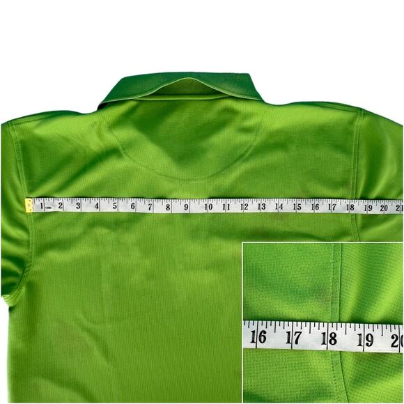 Ultra Club Cool & Dry US Foods 3 Button Polo Tee Shirt Top Medium Solid Green - Picture 12 of 15